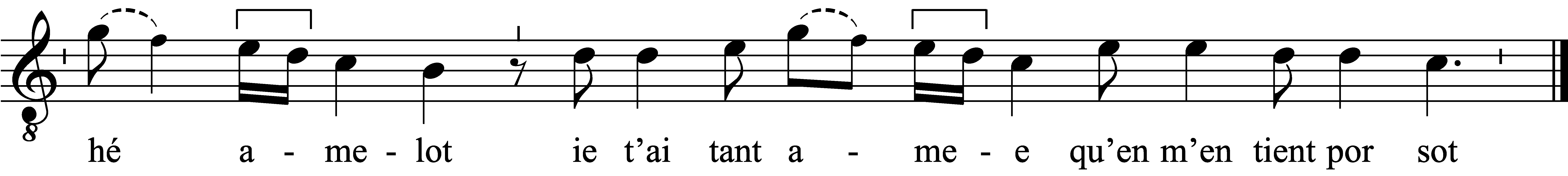 Refrain musical notation